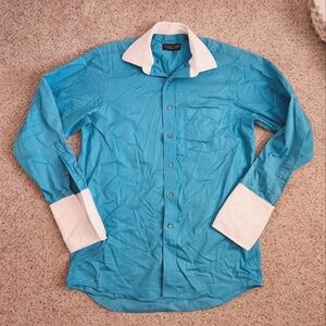 Donald Trump blue button down long sleeve shirt